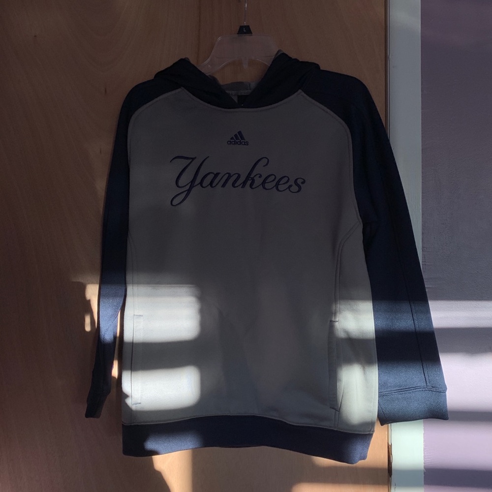 Adidas Yankees grey and blue hoodie